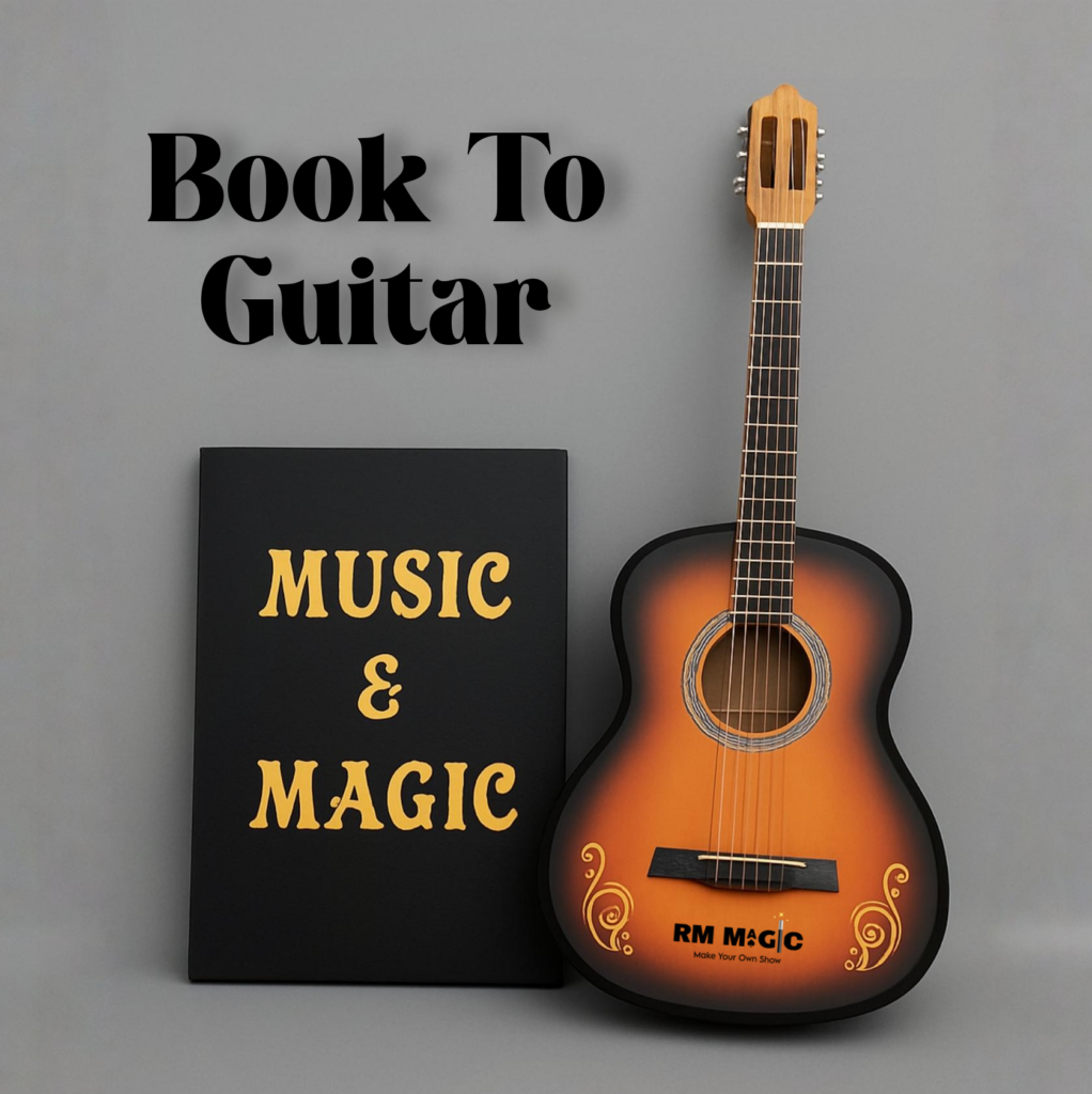 Appearing guitar from book