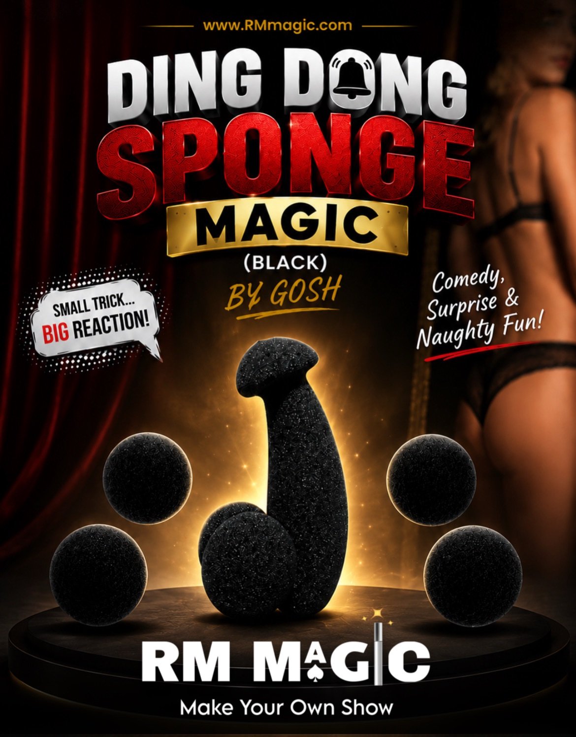 Ding Dong (Black) with 4 Balls by Magic By Gosh
