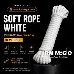 Soft Rope White For Professional Magician - 10 Metre +